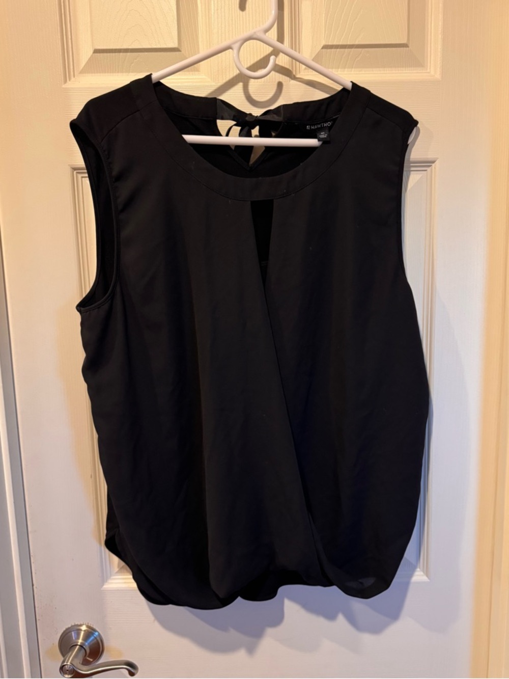 41 Hawthorn Black Sleeveless Front Drape Camisole